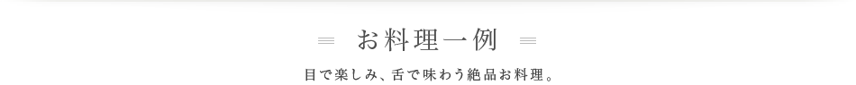 お料理一例