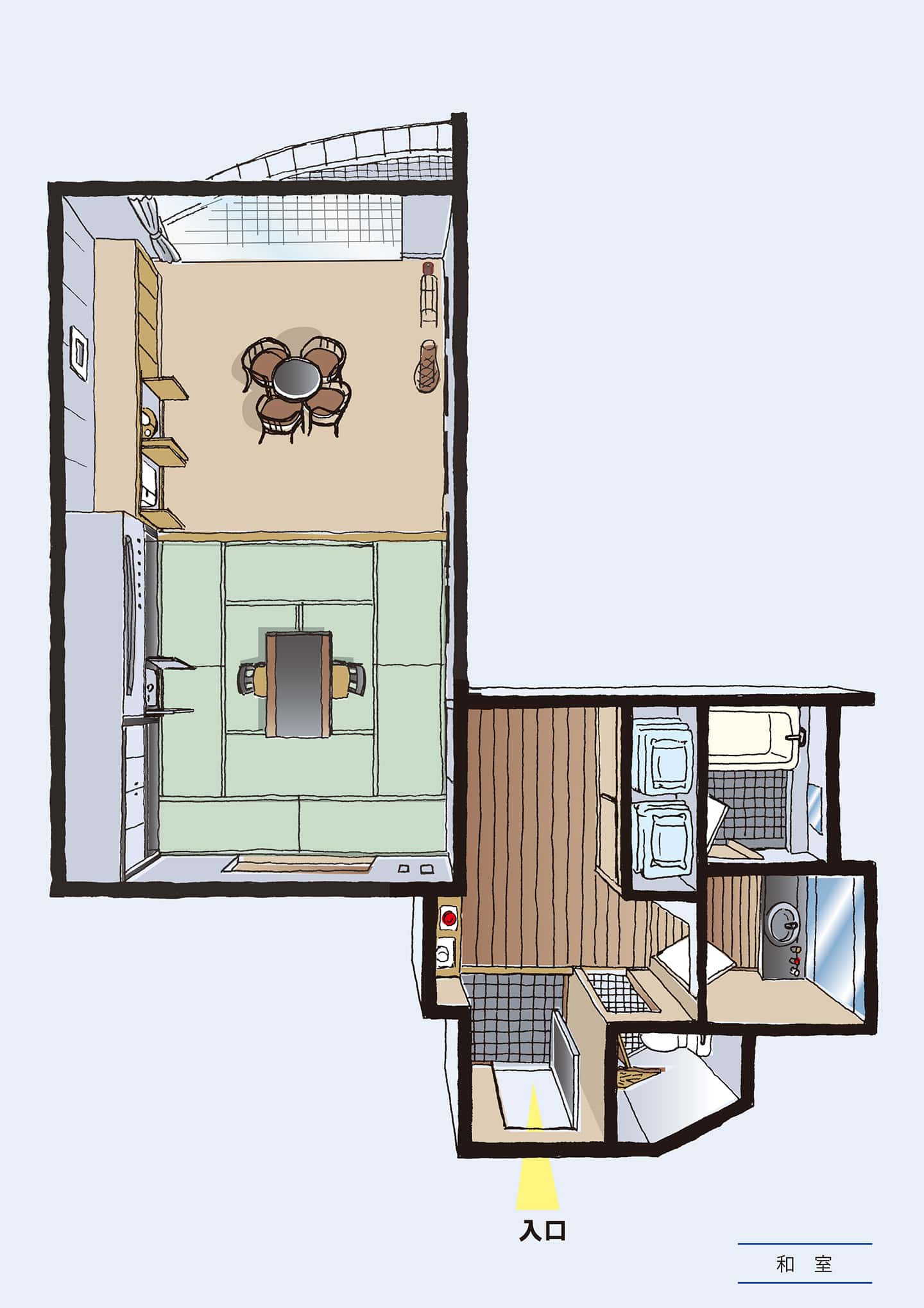 和室（12畳）のレイアウト