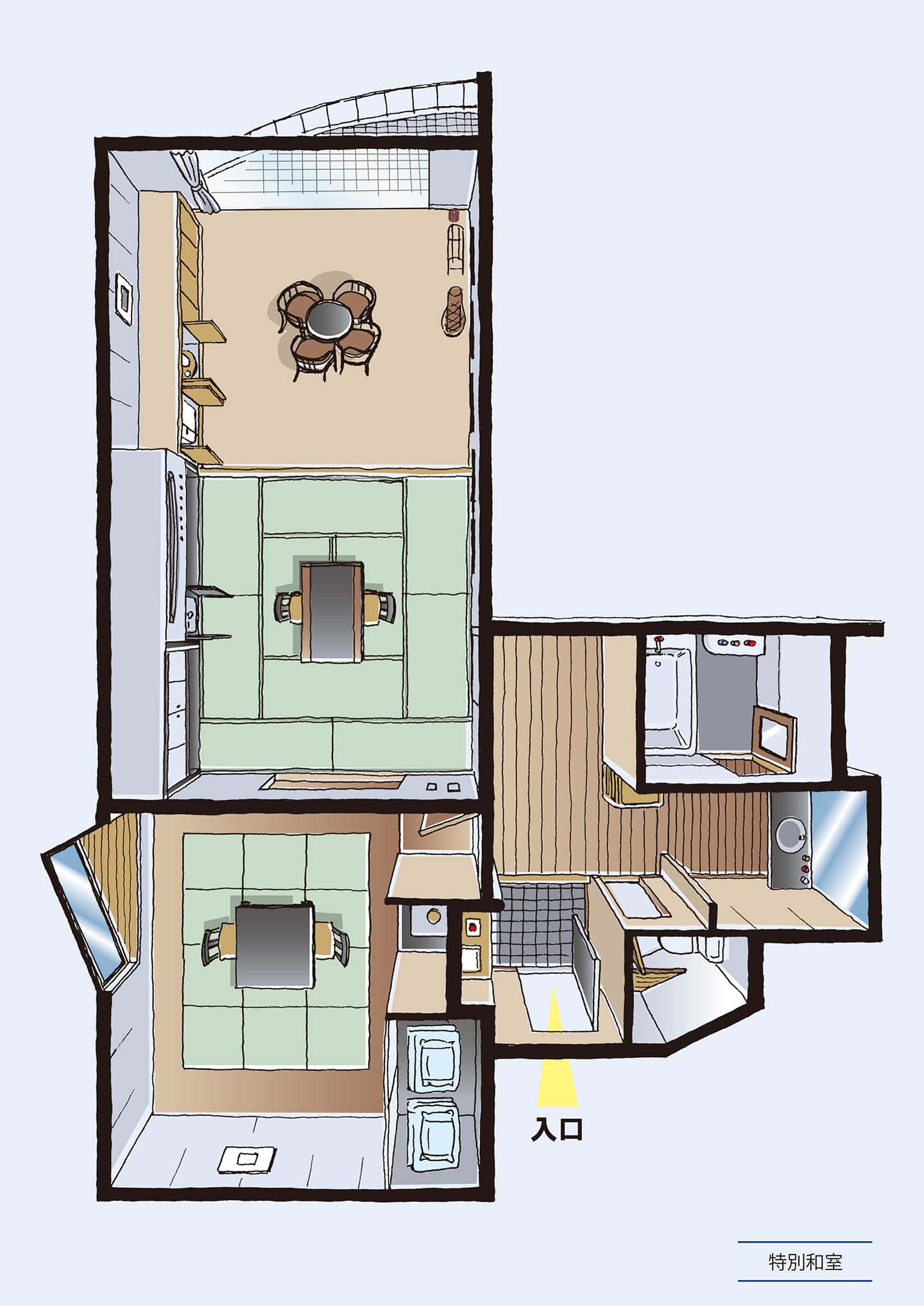 和室（次の間付）のレイアウト
